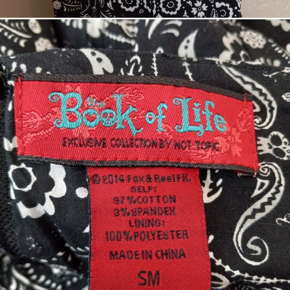 Hot Topic Black and White Backless Dress